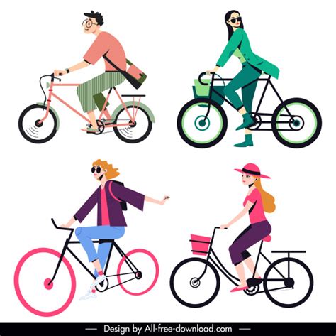 Lifestyle bicycle vectors free download new collection