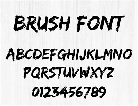 Brush Font SVG Ttf Brush Alphabet SVG Instant Download - Etsy Canada