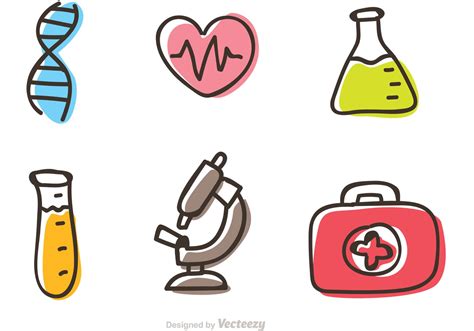 Medical Cartoon Icons Vector 88834 Vector Art at Vecteezy