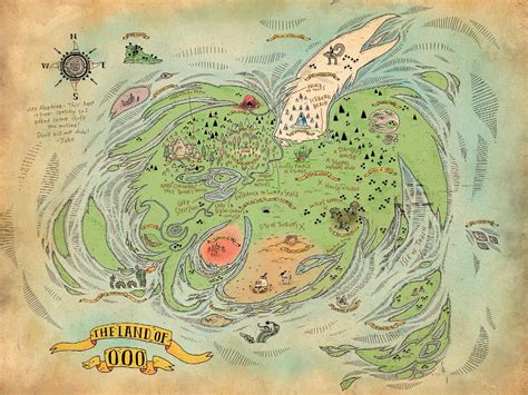 A nice map of the land of OOO! : r/adventuretime