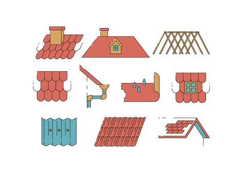 Roof Icons Vector 173428 Vector Art at Vecteezy