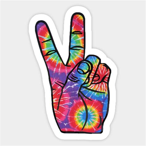 Tie Dye Peace Sign - Peace Sign - Sticker | TeePublic