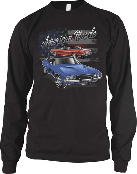 Amazon.com: Amdesco Men's Dodge Challenger Officially Licensed Long Sleeve Shirt: Clothing