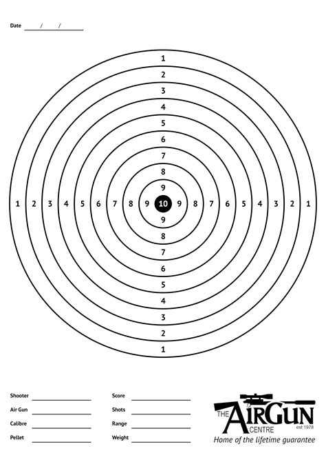 Printable Air Gun Targets