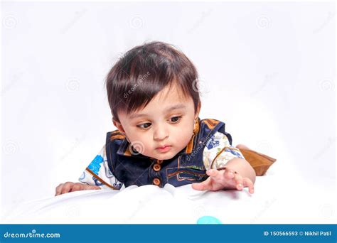 Cute Indian Baby Boy Smiling Stock Image - Image of hair, asian: 150566593