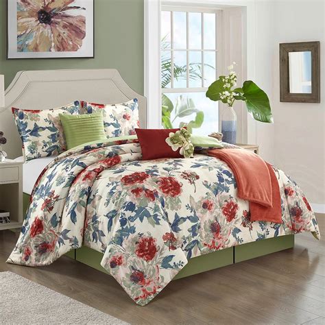 Stratford Park Anya 7pc 7-pc. Floral Midweight Comforter Set, Color ...