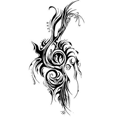 Cool Treble Clef Tattoo Design