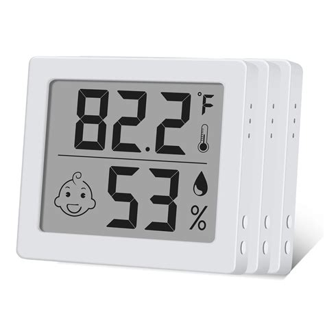 Buy Crlincen 3.1 in Extra Large Screen Room Thermometer Indoor : 3 Pack ...