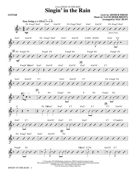 Singin' in the Rain - Guitar | Sheet Music Direct