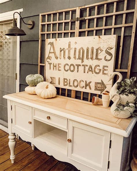 Antique White Sideboard with Farmhouse Decor - Soul & Lane