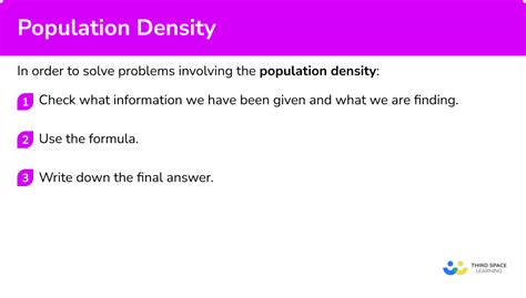 Population Density - GCSE Maths - Steps, Examples & Worksheet