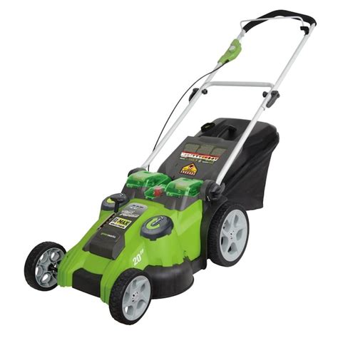 Greenworks 40-Volt 20-in Cordless Electric Push Lawn Mower with Mulching Capability in the ...