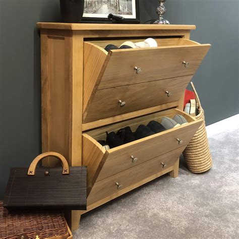 Harvard Oak Shoe Storage Cupboard – Oak Village