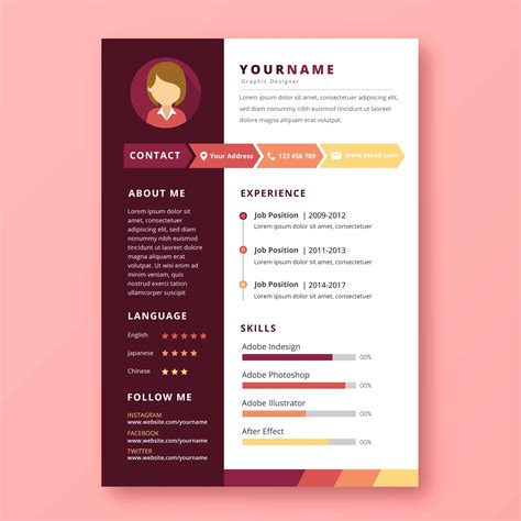 Curriculum vitae del diseñador gráfico 180981 Vector en Vecteezy