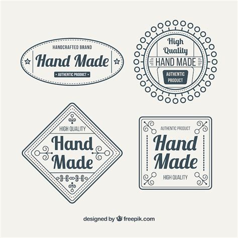 Free Vector | Labels about crafts