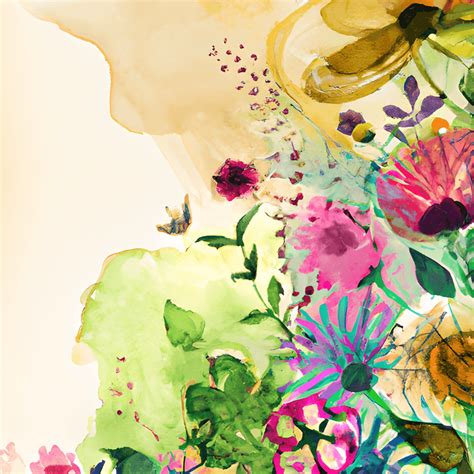 Vintage Watercolor Floral Background · Creative Fabrica