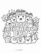 Eva Name Coloring Pages  Nation sketch template