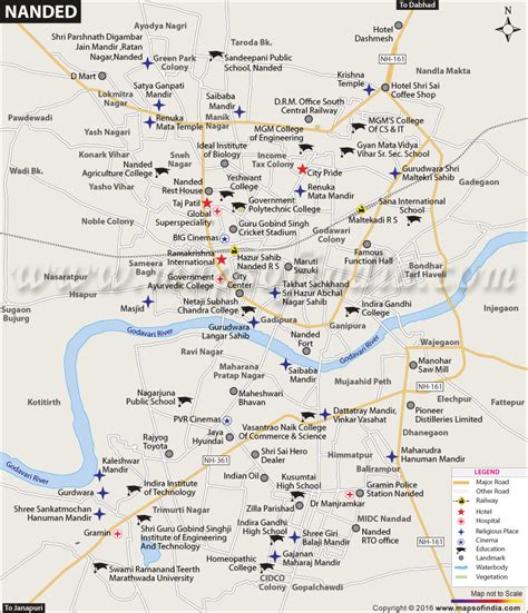 City Map of Nanded | Map, Nanded, City map