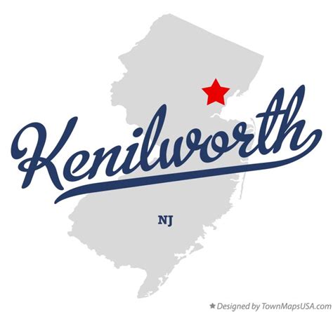 Map of Kenilworth, NJ, New Jersey