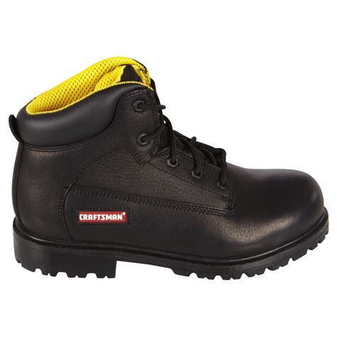 Craftsman Kahn Black Men's Soft Toe Leather Work Boot | Shop Your Way ...