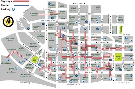 Downtown Minneapolis Skyway Map