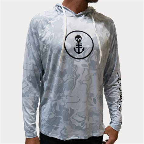 White Camo UPF Performance Hoodie – Saltwater Syndicate