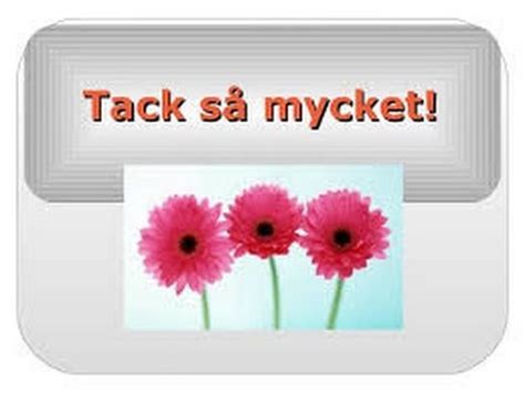 Tack så mycket. - YouTube