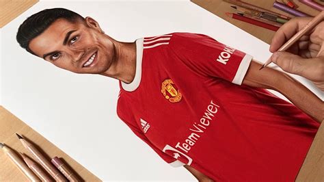 Drawing Cristiano Ronaldo (Manchester United) • Time Lapse - YouTube