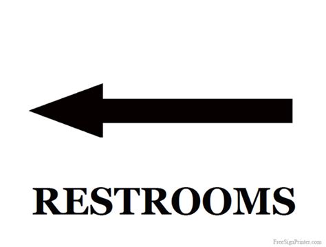 Bathroom Sign With Arrow - Best Interior Designers