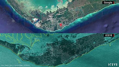 Grand Bahama waterlogged in Hurricane Dorian before and after satellite photos - ABC7 San Francisco