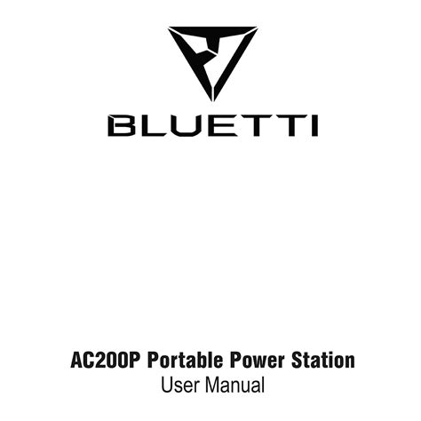 Bluetti AC200P Portable Power Station User Manual