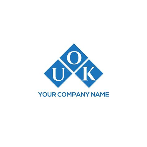 UOK letter logo design on WHITE background. UOK creative initials ...