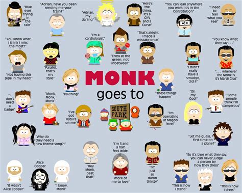 Monk goes to South Park - too cute! #SouthPark Cute Qoutes, Eric ...