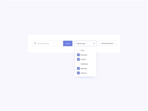 Filter Section UI Design by Ildiko Gaspar on Dribbble