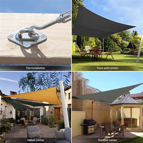 Sun Shade Sail Hardware MMF7 Kit - 304 Stainless Steel Canopy Installation Kit for Install ...