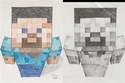 How to draw Minecraft Steve [explained] - YouTube