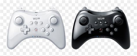 Wii U Pro White Black - Wii U Pro Controller, HD Png Download - 850x374 ...