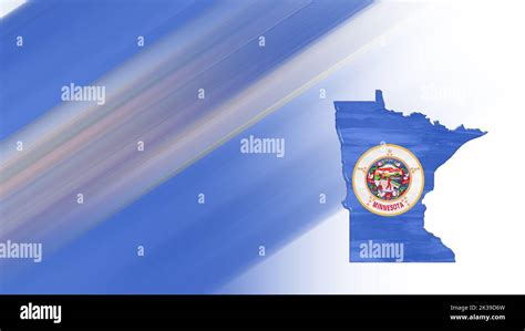 Map of Minnesota, flag map, National colors background Stock Photo - Alamy