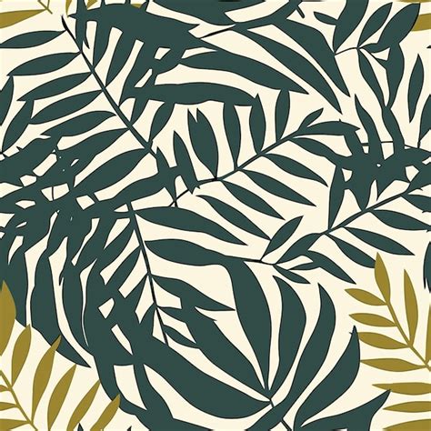 Premium Vector | Seamless simple tropical leaf pattern