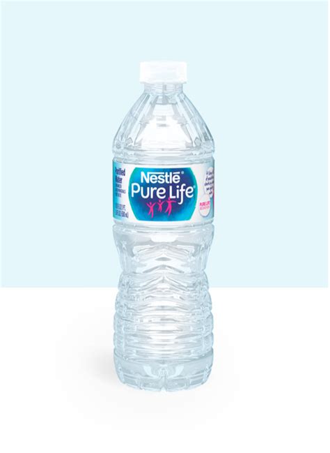 16.9 oz bottle of nestle pure life purified water