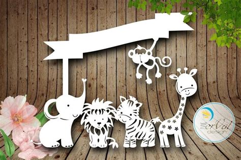 Animal Safari SVG DXF PNG Pdf Design Papercutting Vinyl Template ...