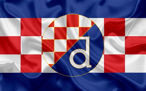 Dinamo Zagreb FC Croatian football club, emblem, logo, football, flag ...