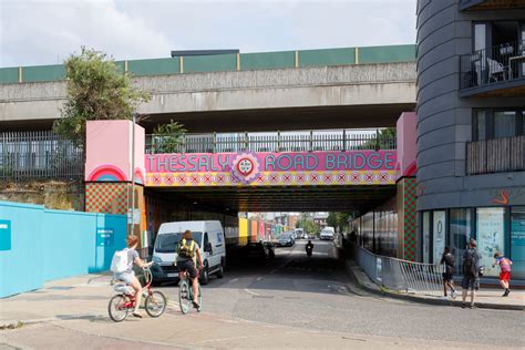 Artist and upcycler Yinka Ilori completes ‘Happy Street’ for Nine Elms underpass