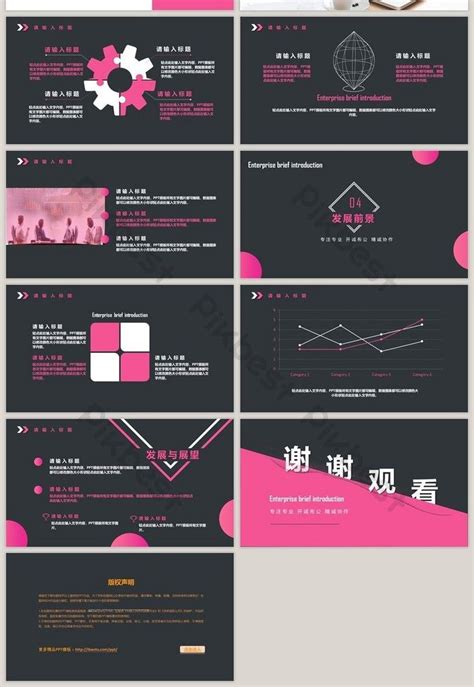 Pink Color Block Business Enterprise Introduction General Ppt Template ...