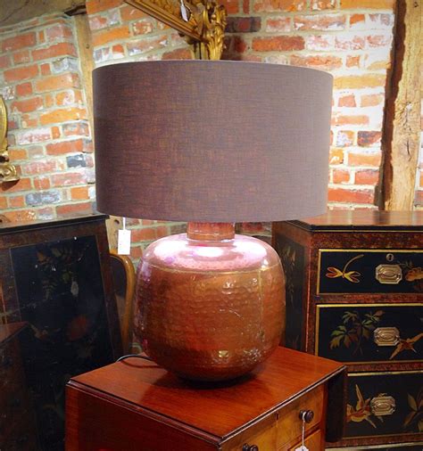 Vintage copper lamp with retro shade | Copper lamps, Lamp, Vintage copper