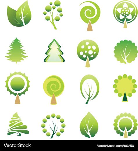 Nature icons Royalty Free Vector Image - VectorStock