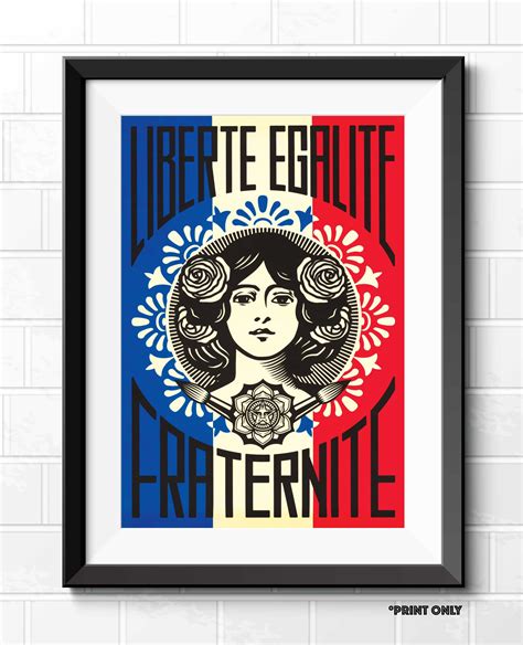 Obey Giant Liberte Egalite Fraternite Art Prints A4 A3 A2 Obey | Etsy