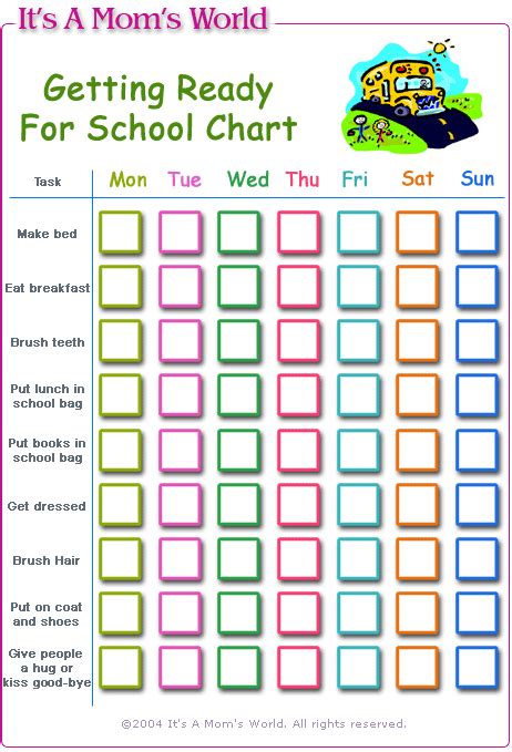 Get Ready For School Checklist