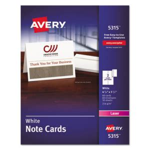 Avery 5315 Note Cards with Matching Envelopes | BlueDogInk.com