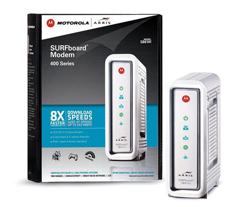 ARRIS / Motorola SurfBoard SB6141 DOCSIS 3.0 Cable Modem - White